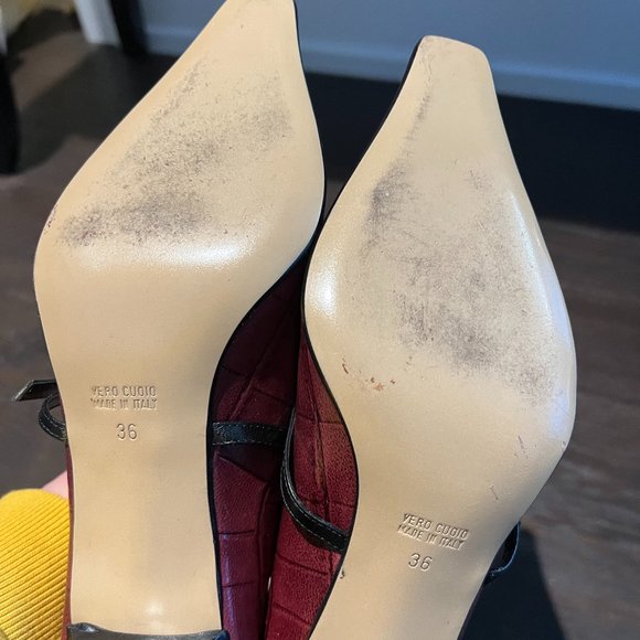 Rinaldi burgundy leather shoe size 36 - Picture 3 of 3